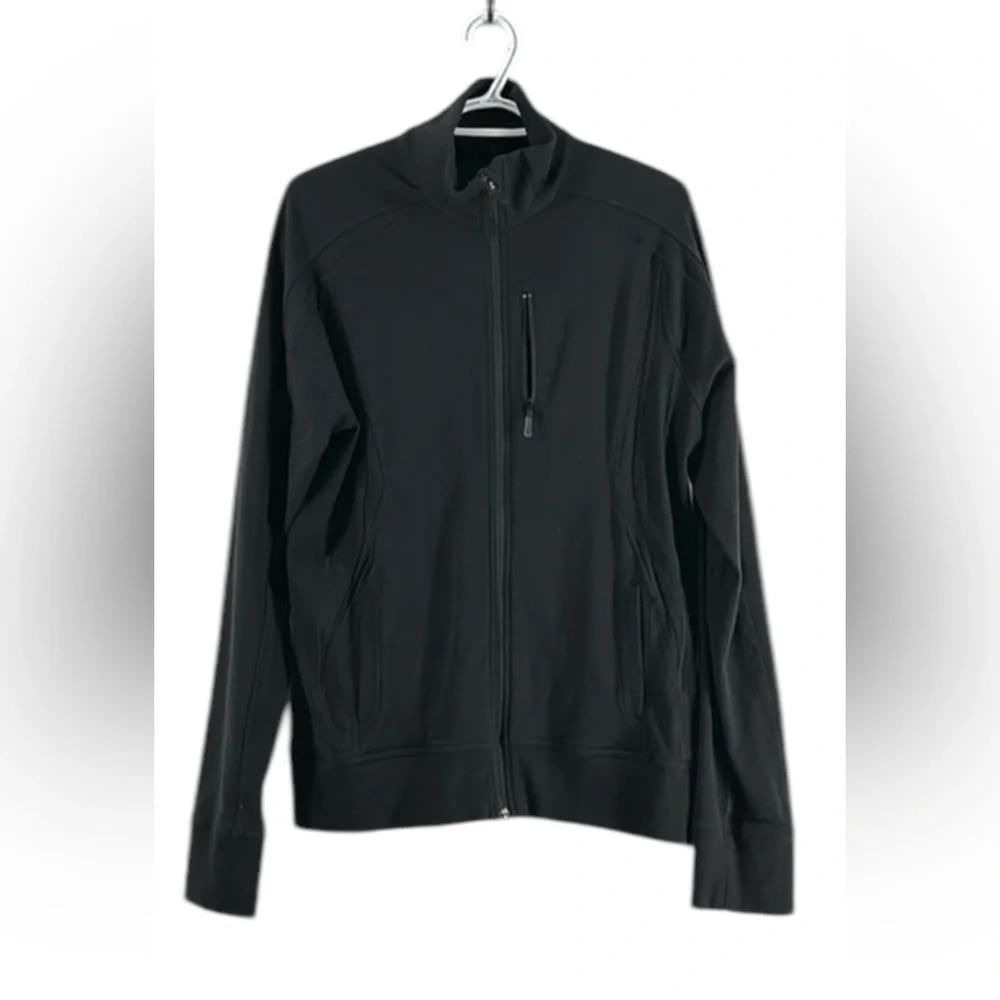 Lululemon Kung Fu Athletic Jacket Full Zip Pocket black sz m